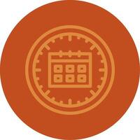Clock and Calendar Line Multi color Icon vector