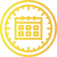 Clock and Calendar Linear Gradient Icon vector