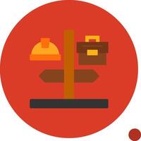 Career Path Flat Shadow Icon vector