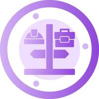 Career Path Glyph Gradient Icon vector