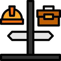 Career Path Line Filled Icon vector