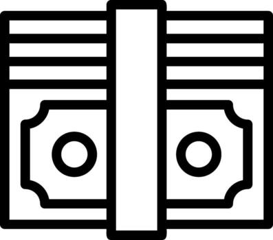 Dollar Stack Line Icon vector