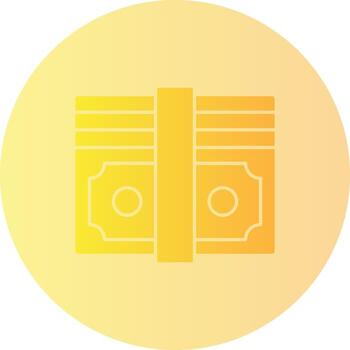 dólar apilar degradado circulo icono vector