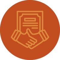 Handshake and Agreement Line Multi color Icon vector