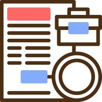 Job Search Color Filled Icon vector