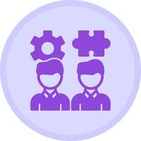 Teamwork Puzzle Multicolor Circle Icon vector