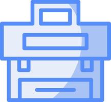 Suitcase Line Filled Blue Icon vector