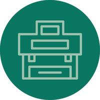 Suitcase Line Multi color Icon vector