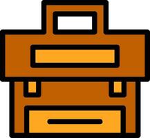 Suitcase Line Filled Icon vector