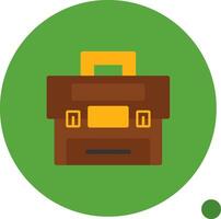 Suitcase Flat Shadow Icon vector