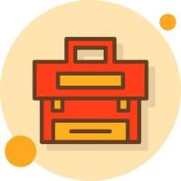 Suitcase Filled Shadow Circle Icon vector