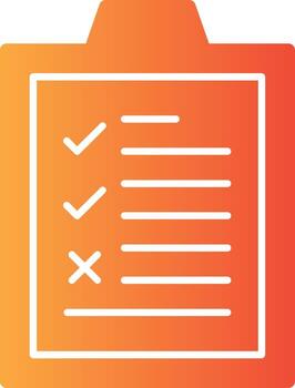 Checklist Solid Multi Gradient Icon vector