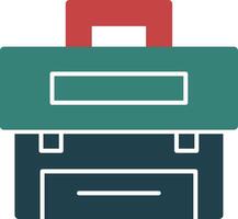Suitcase Glyph Two Color Icon vector