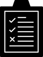 Checklist Glyph Icon vector