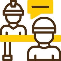 Interviewee Yellow Lieanr Circle Icon vector