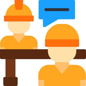 entrevistado plano icono vector