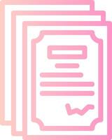 Contract Document Linear Gradient Icon vector