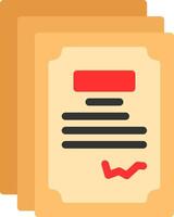 Contract Document Flat Icon vector