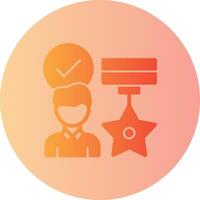 Employee Appreciation Gradient Circle Icon vector