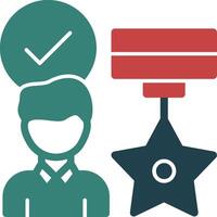 Employee Appreciation Glyph Two Color Icon vector