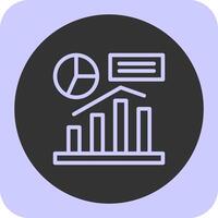 Chart and Graph Linear Round Icon vector