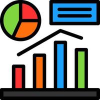 Chart and Graph Line Filled Icon vector