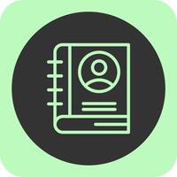 Employee Handbook Linear Round Icon vector