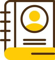 Employee Handbook Yellow Lieanr Circle Icon vector