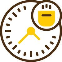 Coffee Break Yellow Lieanr Circle Icon vector