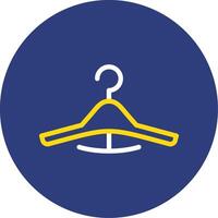 Hanger Dual Line Circle Icon vector