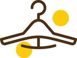 Hanger Yellow Lieanr Circle Icon vector