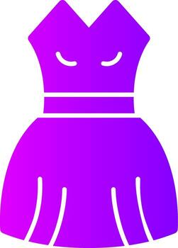 Dress Solid Multi Gradient Icon vector