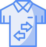 Shirt Line Filled Blue Icon vector