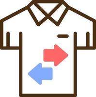 Shirt Color Filled Icon vector