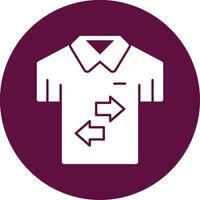 Shirt Glyph Circle Icon vector