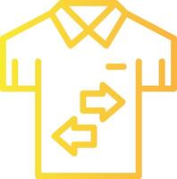 Shirt Linear Gradient Icon vector