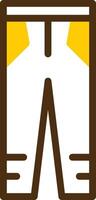 Pants Yellow Lieanr Circle Icon vector