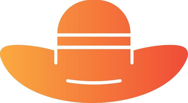 Hat Solid Multi Gradient Icon vector