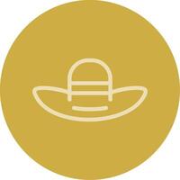 Hat Line Multi color Icon vector