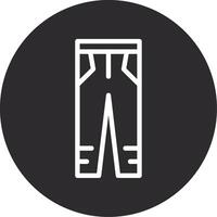 Pants Inverted Icon vector