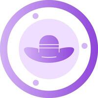 Hat Glyph Gradient Icon vector