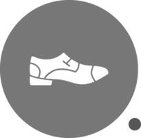 zapato glifo sombra icono vector