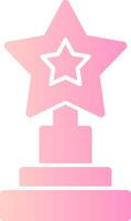 Trophy representing achievement Solid Multi Gradient Icon vector