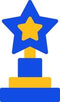 Trophy representing achievement Flat Two Color Icon vector