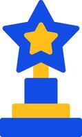 Trophy representing achievement Flat Two Color Icon vector