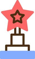 Trophy representing achievement Color Filled Icon vector