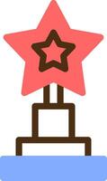 Trophy representing achievement Color Filled Icon vector