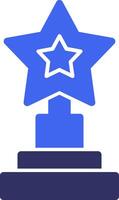 Trophy representing achievement Solid Two Color Icon vector