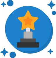Trophy representing achievement Tailed Color Icon vector
