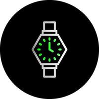 reloj doble degradado circulo icono vector